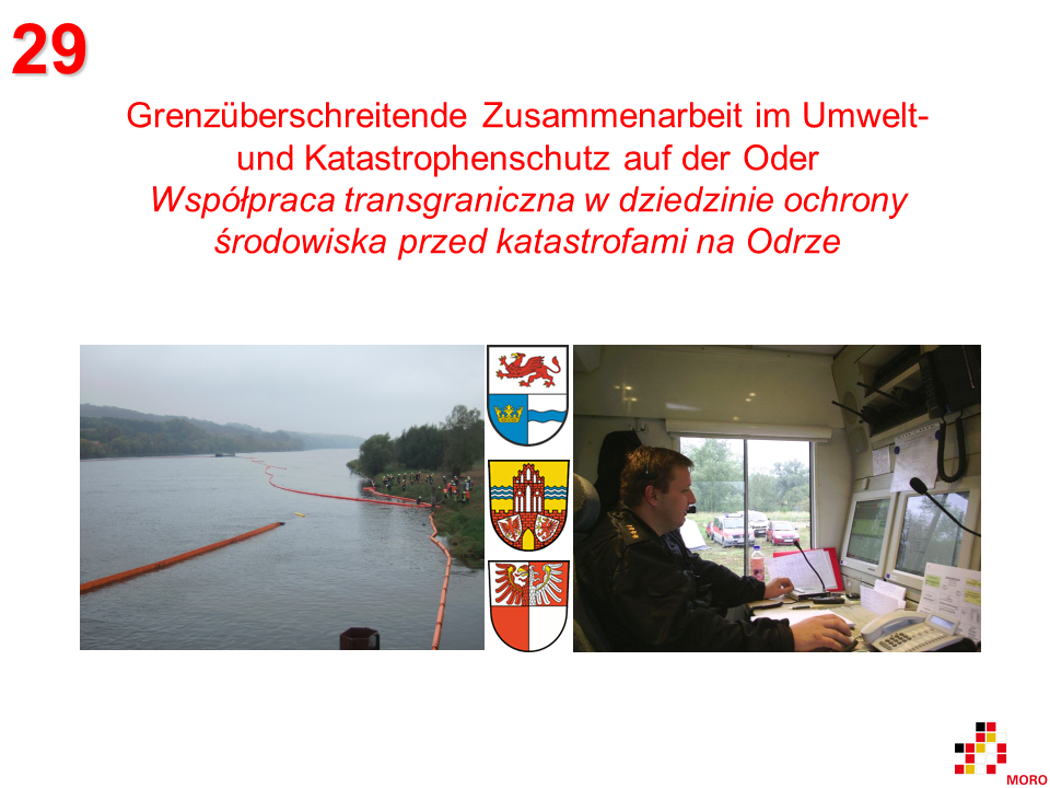 Umwelt- und Katastrophenschutz auf der Oder / Ochrona środowiska przed katastrofami na Odrze