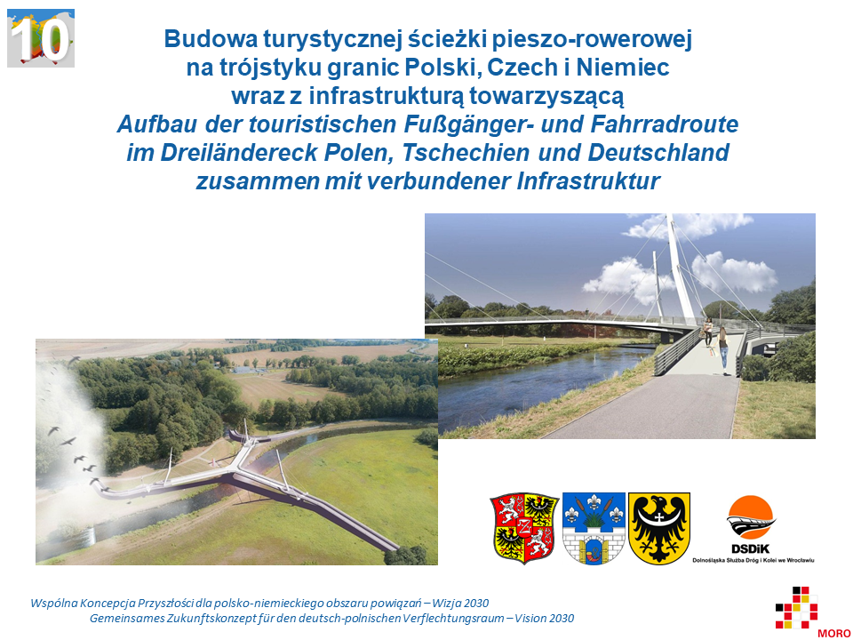 Budowa turystycznej ścieżki pieszo-rowerowej na trójstyku granic / Aufbau der touristischen Fußgänger- und Fahrradroute im Dreiländereck