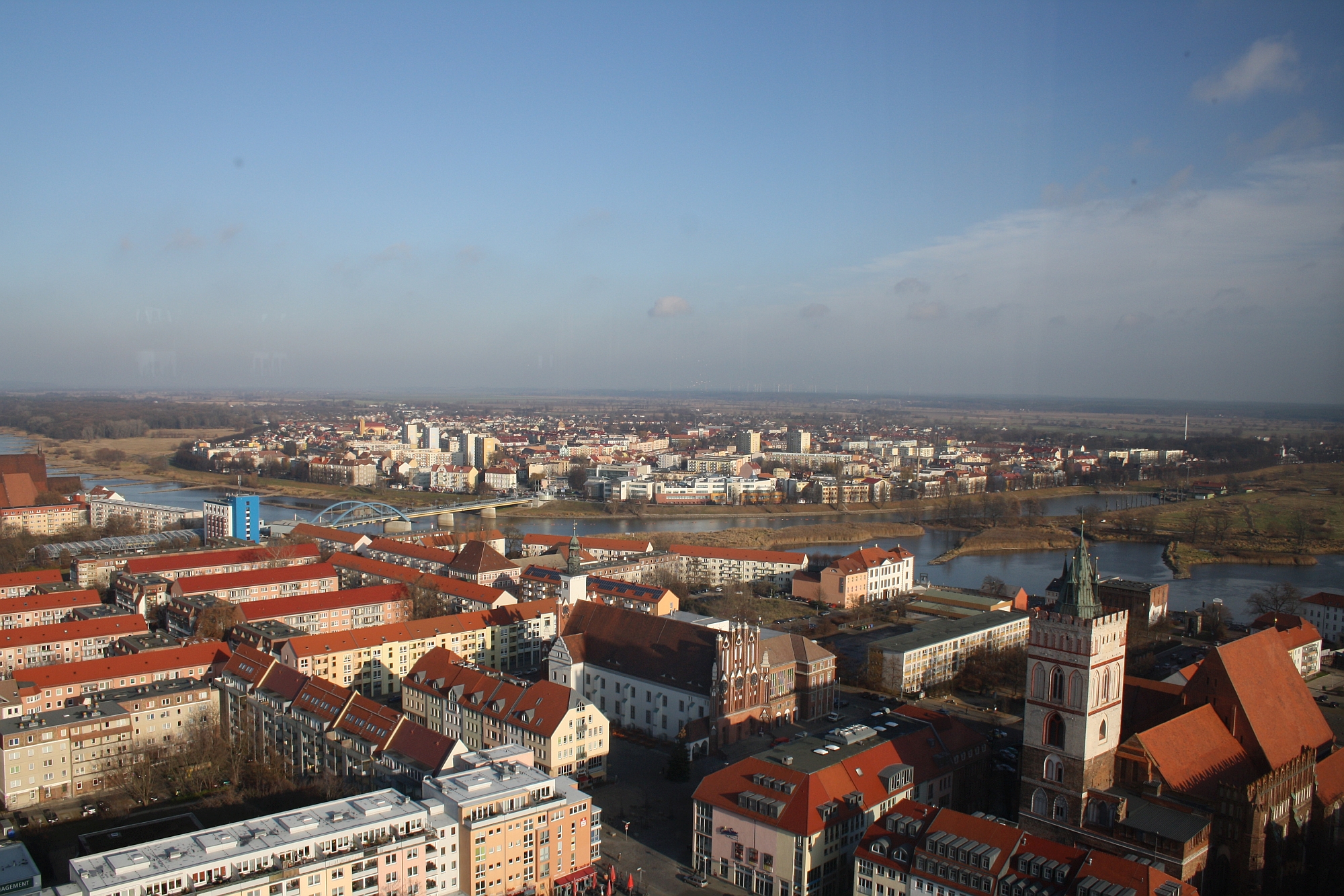 Foto: Frankfurt (Oder) und Słubice, vom Oderturm aus gesehen, © Stadt Frankfurt (Oder)